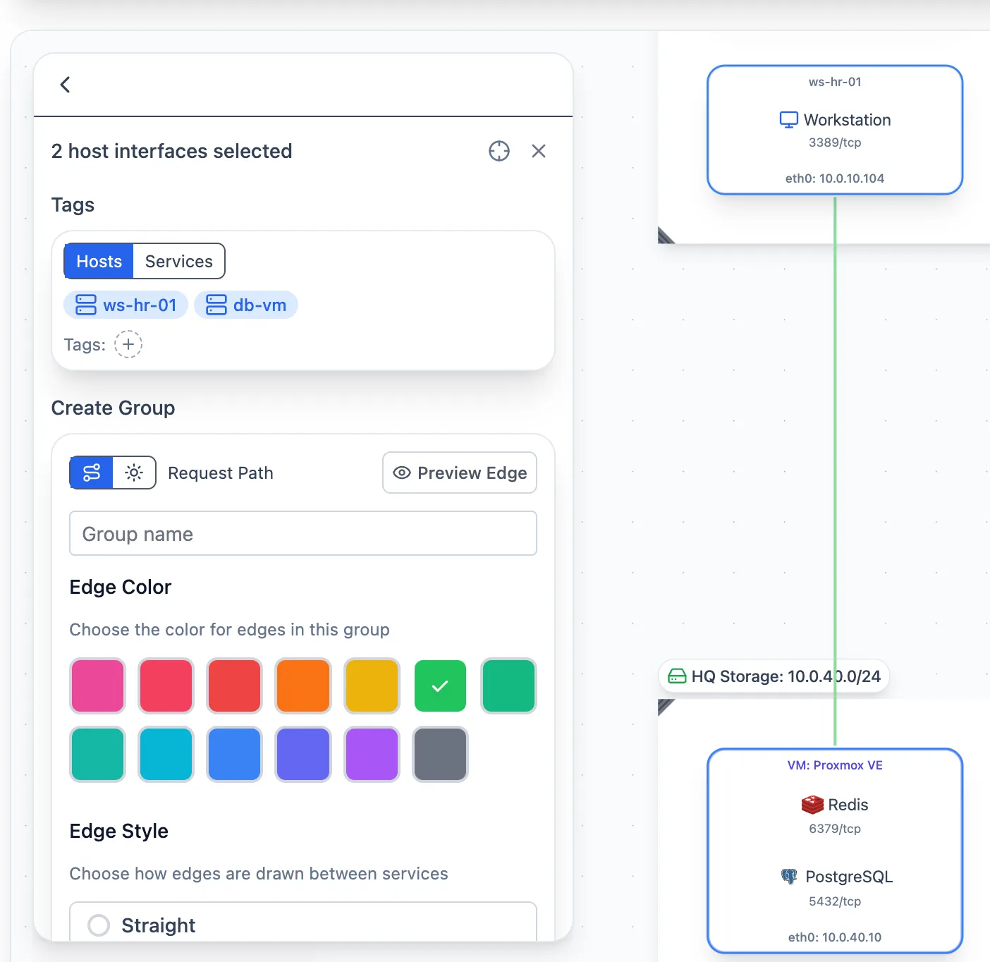 Topology viewer with multi-select